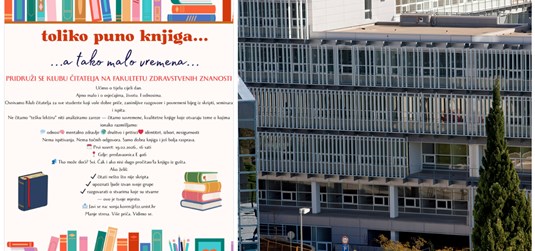 Fakultet zdravstvenih studija pokreće Klub čitatelja